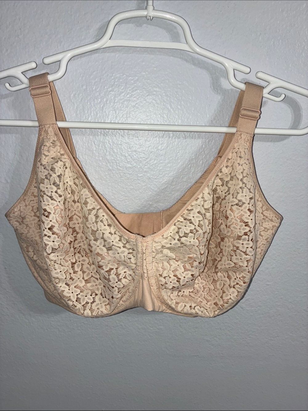 Chantelle Norah Beige Lace Underwire Bra 34H US, 34FF UK - Full Coverage 13F1